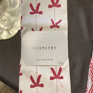 Geometry Red Luxe Hand Towel